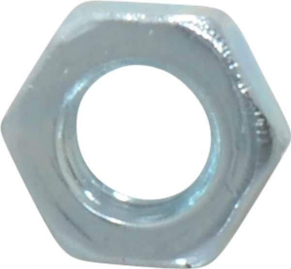 Value Collection - M6x1.00 Steel Right Hand Hex Jam Nut - 10mm Across Flats, 3.2mm High, Zinc-Plated Finish - USA Tool & Supply