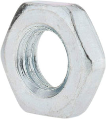 Value Collection - M10x1.50 Steel Right Hand Hex Jam Nut - 17mm Across Flats, 5mm High, Zinc-Plated Finish - USA Tool & Supply