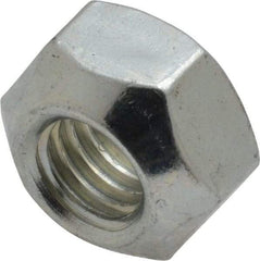 Value Collection - M10x0.15 Grade 8 Hex Lock Nut with Distorted Thread - 9mm High, Zinc-Plated Finish - USA Tool & Supply