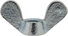 Value Collection - M8x1.25, Zinc Plated, Iron Standard Wing Nut - 3.6mm Wing Span, 18mm Wing Span - USA Tool & Supply