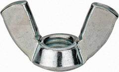 Value Collection - M10x1.50, Zinc Plated, Iron Standard Wing Nut - 4.6mm Wing Span, 23mm Wing Span - USA Tool & Supply