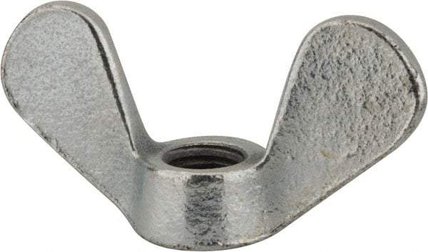 Value Collection - M12x1.75, Zinc Plated, Iron Standard Wing Nut - 5.6mm Wing Span, 31mm Wing Span - USA Tool & Supply