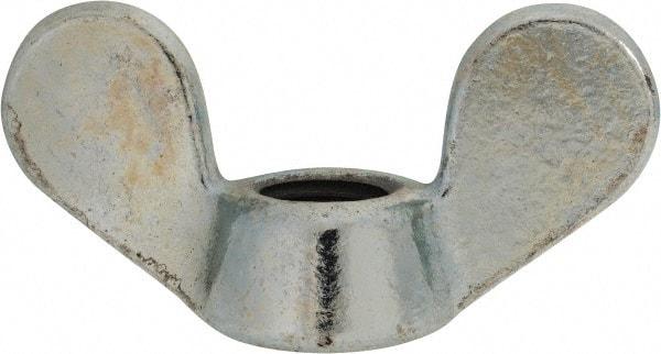 Value Collection - M24x3.00, Zinc Plated, Iron Standard Wing Nut - 8.6mm Wing Span, 53.5mm Wing Span - USA Tool & Supply