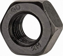 Value Collection - M16x2.00 Steel Right Hand Heavy Hex Nut - 29.56mm Across Flats, 17mm High, Uncoated - USA Tool & Supply