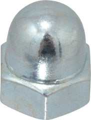 Value Collection - M6x1 10mm Width Across Flats, Zinc Plated, Steel Acorn Nut - 12mm Overall Height, Grade 2, DIN 1587 - USA Tool & Supply