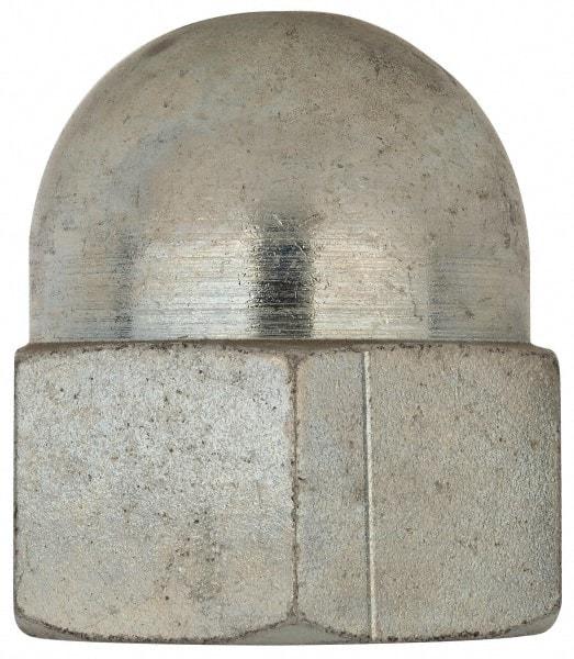 Value Collection - M24x3 36mm Width Across Flats, Zinc Plated, Steel Acorn Nut - 42mm Overall Height, Grade 2, DIN 1587 - USA Tool & Supply