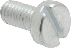 Value Collection - M3x0.50, 6mm Length Under Head Slotted Drive Machine Screw - Cheese Head, Grade 4.8 Steel, Zinc-Plated Finish, Without Washer - USA Tool & Supply
