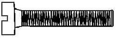 Value Collection - M2.5x0.45, 10mm Length Under Head Slotted Drive Machine Screw - Cheese Head, Grade 4.8 Steel, Zinc-Plated Finish, Without Washer - USA Tool & Supply
