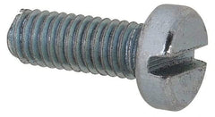 Value Collection - M3x0.50, 8mm Length Under Head Slotted Drive Machine Screw - Cheese Head, Grade 4.8 Steel, Zinc-Plated Finish, Without Washer - USA Tool & Supply