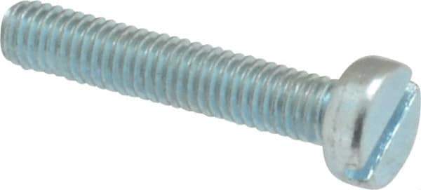 Value Collection - M3x0.50, 16mm Length Under Head Slotted Drive Machine Screw - Cheese Head, Grade 4.8 Steel, Zinc-Plated Finish, Without Washer - USA Tool & Supply