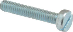 Value Collection - M3x0.50, 16mm Length Under Head Slotted Drive Machine Screw - Cheese Head, Grade 4.8 Steel, Zinc-Plated Finish, Without Washer - USA Tool & Supply