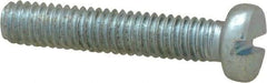 Value Collection - M4x0.70, 20mm Length Under Head Slotted Drive Machine Screw - Cheese Head, Grade 4.8 Steel, Zinc-Plated Finish, Without Washer - USA Tool & Supply