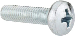 Value Collection - M5x0.80, 20mm Length Under Head Phillips Drive Machine Screw - Pan Head, Grade 4.8 Steel, Zinc-Plated Finish, Without Washer - USA Tool & Supply