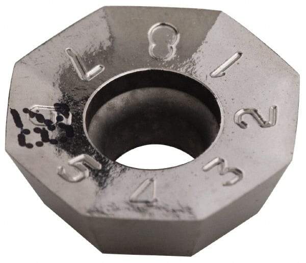 Iscar - OECR060405 P Grade IC28 Carbide Milling Insert - Uncoated, 0.1929" Thick, 0.5689" Inscribed Circle, 0.5mm Corner Radius - USA Tool & Supply