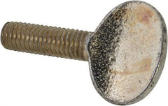 Value Collection - M8x1.25 Oval Shoulderless Grade 2 Steel Thumb Screw - 25mm OAL, 8mm Head Diam x 19.5mm Head Height, Zinc-Plated Finish - USA Tool & Supply