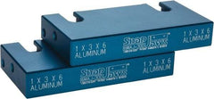 Snap Jaws - 6" Wide x 3" High x 1" Thick, Flat/No Step Vise Jaw - Soft, Aluminum, Fixed Jaw, Compatible with 6" Vises - USA Tool & Supply