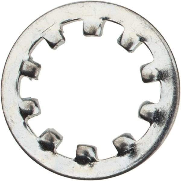 Value Collection - M10 Screw, 10.5mm ID, Spring Steel Internal Tooth Lock Washer - 18mm OD, Zinc-Plated, Grade 2 - USA Tool & Supply