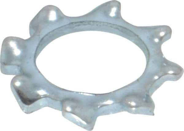 Value Collection - M6 Screw, 6.4mm ID, Spring Steel External Tooth Lock Washer - 11mm OD, Zinc-Plated, Grade 2 - USA Tool & Supply