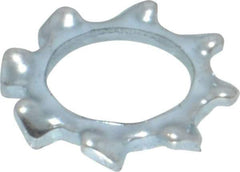 Value Collection - M6 Screw, 6.4mm ID, Spring Steel External Tooth Lock Washer - 11mm OD, Zinc-Plated, Grade 2 - USA Tool & Supply