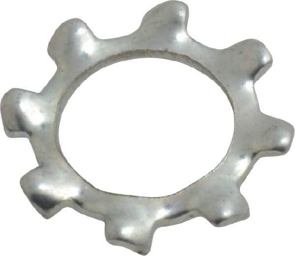 Value Collection - M8 Screw, 8.4mm ID, Spring Steel External Tooth Lock Washer - 15mm OD, Zinc-Plated, Grade 2 - USA Tool & Supply