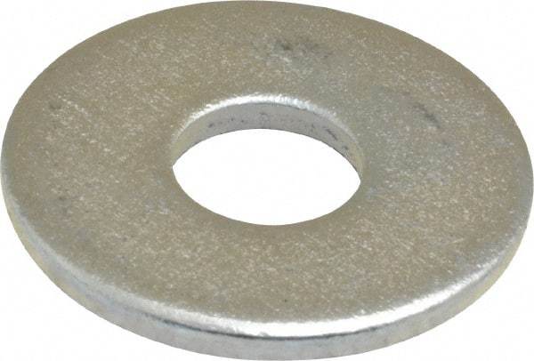 Value Collection - M10 Screw, Steel Fender Flat Washer - 10.5mm ID x 30mm OD, 2.5mm Thick, Zinc-Plated Finish - USA Tool & Supply
