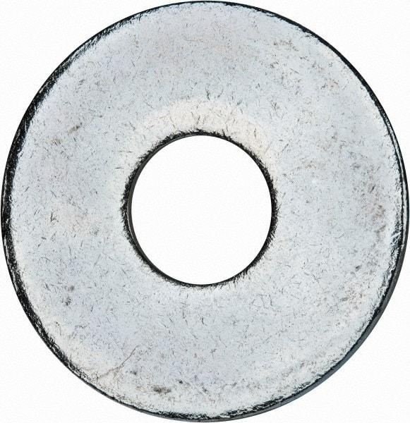 Value Collection - M16 Screw, Steel Fender Flat Washer - 17mm ID x 50mm OD, 3mm Thick, Zinc-Plated Finish - USA Tool & Supply
