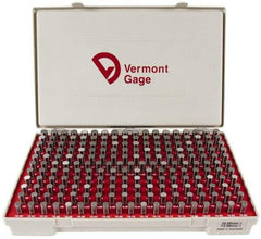 Vermont Gage - 200 Piece, 10-13.98 mm Diameter Plug and Pin Gage Set - Plus 0.01 mm Tolerance, Class ZZ - USA Tool & Supply