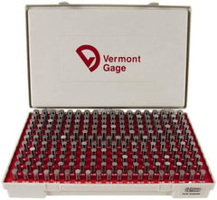 Vermont Gage - 200 Piece, 10.01-13.99 mm Diameter Plug and Pin Gage Set - Plus 0.01 mm Tolerance, Class ZZ - USA Tool & Supply