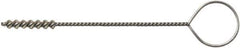 Weiler - 4.8mm Diam Helical Nylon Tube Brush - Single Spiral, 0.012" Filament Diam, 1" Brush Length, 5" OAL, 0.087" Diam Galvanized Steel Shank - USA Tool & Supply