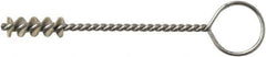 Weiler - 9.8mm Diam Helical Nylon Tube Brush - Single Spiral, 0.012" Filament Diam, 1" Brush Length, 5" OAL, 0.147" Diam Galvanized Steel Shank - USA Tool & Supply
