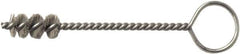 Weiler - 13.1mm Diam Helical Nylon Tube Brush - Single Spiral, 0.012" Filament Diam, 1" Brush Length, 5" OAL, 0.194" Diam Galvanized Steel Shank - USA Tool & Supply
