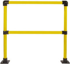 Hollaender - 4' Long x 42" High, Steel Straight Railing - 1.9" Pipe, Includes 2 Sub Assembled Posts, 2 Horizontal Rails, Bag with 2 Flanges, Instructions, Assembly Tool - USA Tool & Supply