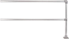 Hollaender - 8' Long x 6-1/2" High, Aluminum Extension Railing - 1.9" Pipe, Includes Sub Assembled Post, 2 Horizontal Rails, Bag with 1 Flange, Instructions, Assembly Tool - USA Tool & Supply