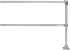 Hollaender - 6' Long x 6-1/2" High, Aluminum Extension Railing - 1.9" Pipe, Includes Sub Assembled Post, 2 Horizontal Rails, Bag with 1 Flange, Instructions, Assembly Tool - USA Tool & Supply