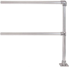 Hollaender - 4' Long x 6-1/2" High, Aluminum Extension Railing - 1.9" Pipe, Includes Sub Assembled Post, 2 Horizontal Rails, Bag with 1 Flange, Instructions, Assembly Tool - USA Tool & Supply