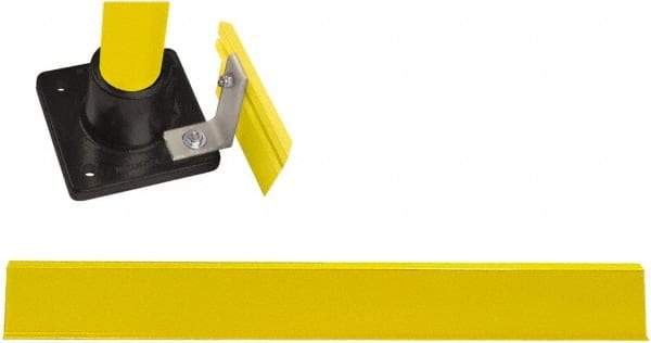 Hollaender - 4' Long x 4" High, Aluminum Toeboard - 4" Pipe, Includes Toeboard & Bag Hardware - USA Tool & Supply