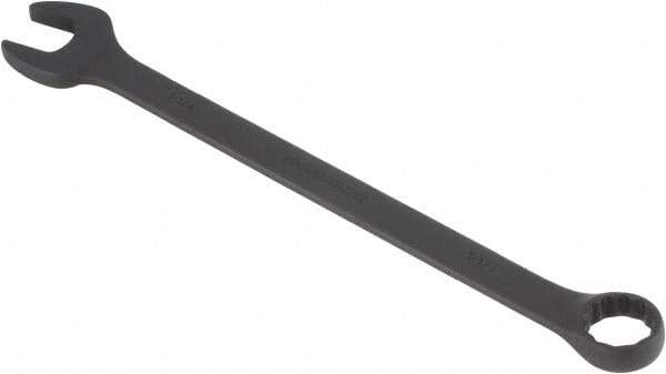 Paramount - 1-1/4" 12 Point Offset Combination Wrench - 15° Offset Angle, 17" OAL, Chrome Vanadium Steel, Black Finish - USA Tool & Supply