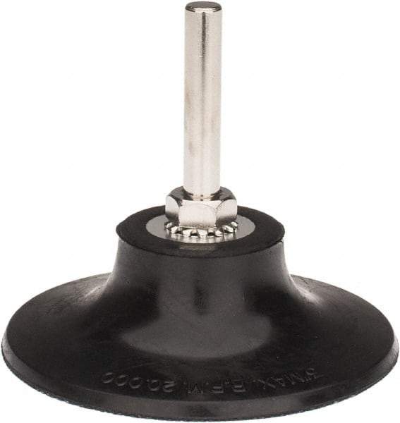 Tru-Maxx - 3" Diam Quick-Change Type R Disc Backing Pad - 1/4" Shank Diam, Soft Density, 20,000 RPM, Quick-Lok Compatible - USA Tool & Supply