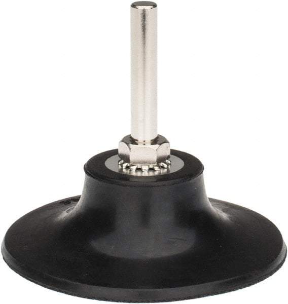 Tru-Maxx - 3" Diam Quick-Change Type R Disc Backing Pad - 1/4" Shank Diam, Medium Density, 20,000 RPM, Quick-Lok Compatible - USA Tool & Supply