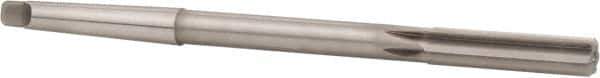 Alvord Polk - 3/8" High Speed Steel 6 Flute Chucking Reamer - Straight Flute, 1MT Morse Taper Shank, 1-3/4" Flute Length, 7" OAL - USA Tool & Supply