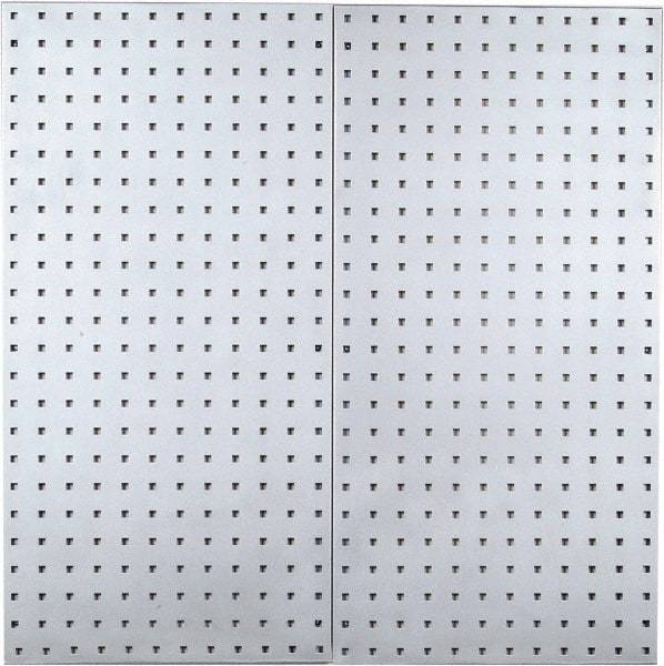 Triton - 18" Wide x 36" High Peg Board Storage Board - 2 Panels, Stainless Steel, Silver - USA Tool & Supply