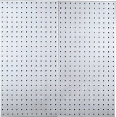 Triton - 18" Wide x 36" High Peg Board Storage Board - 2 Panels, Stainless Steel, Silver - USA Tool & Supply