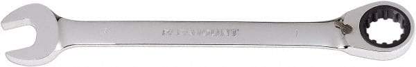 Paramount - 1" 12 Point Combination Wrench - 13° Head Angle, 12-11/16" OAL, Chrome Vanadium Steel, Polished Finish - USA Tool & Supply