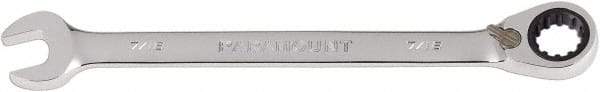 Paramount - 7/16" 12 Point Combination Wrench - 13° Head Angle, 6-1/2" OAL, Chrome Vanadium Steel, Polished Finish - USA Tool & Supply