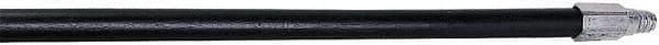 Rubbermaid - 60 x 1-1/16" Wood Handle for Push Brooms - Threaded Connection, Black - USA Tool & Supply