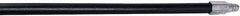 Rubbermaid - 60 x 1-1/16" Wood Handle for Push Brooms - Threaded Connection, Black - USA Tool & Supply