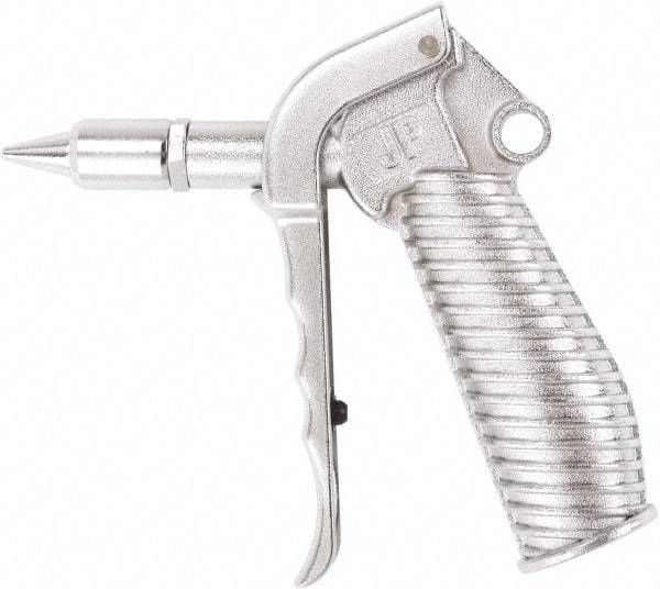 Value Collection - 230 Max psi Quiet Safety Nozzle Pistol Grip Blow Gun - 1/4 NPT Inlet, Chrome Plated Aluminum - USA Tool & Supply