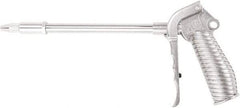 Value Collection - 230 Max psi Adjustable Safety Nozzle Adjustable Air Blow Gun - 1/4 NPT Inlet, 12" Tube Length, Chrome Plated Aluminum - USA Tool & Supply