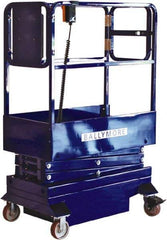 Ballymore - 500 Lb Capacity, 120" Lift Height, Battery Operated Mini Scissor Lift - 120" Lift Height, Battery Operated - USA Tool & Supply
