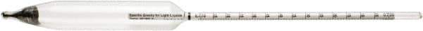 H-B Instruments - 325mm Long, Steel Specific Gravity Hydrometer - 0.001 Graduation, 1.30/1.37 Specific Gravity - USA Tool & Supply